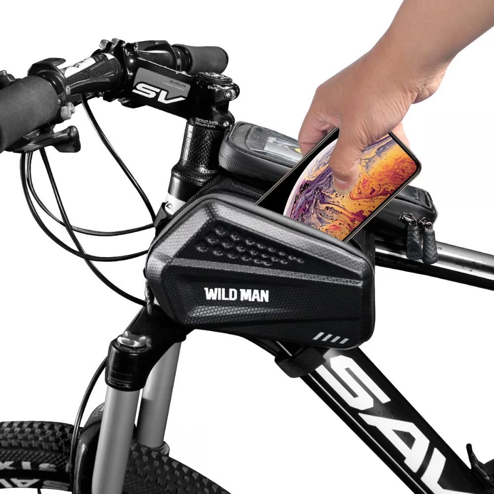 Velo telefona turētājs WILDMAN Hardpouch Bike Mount XXL melns