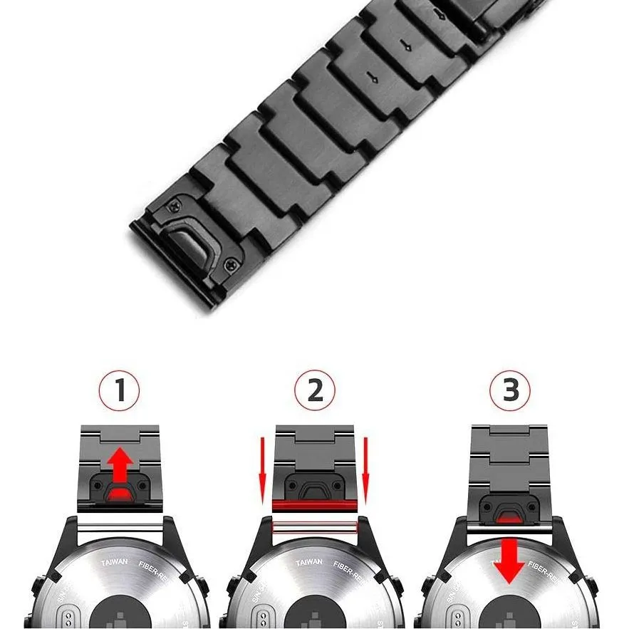 Garmin Fenix rihm must TECH-PROTECT STEELBAND 3 / 5X 3HR PLUS 6X PRO 7X