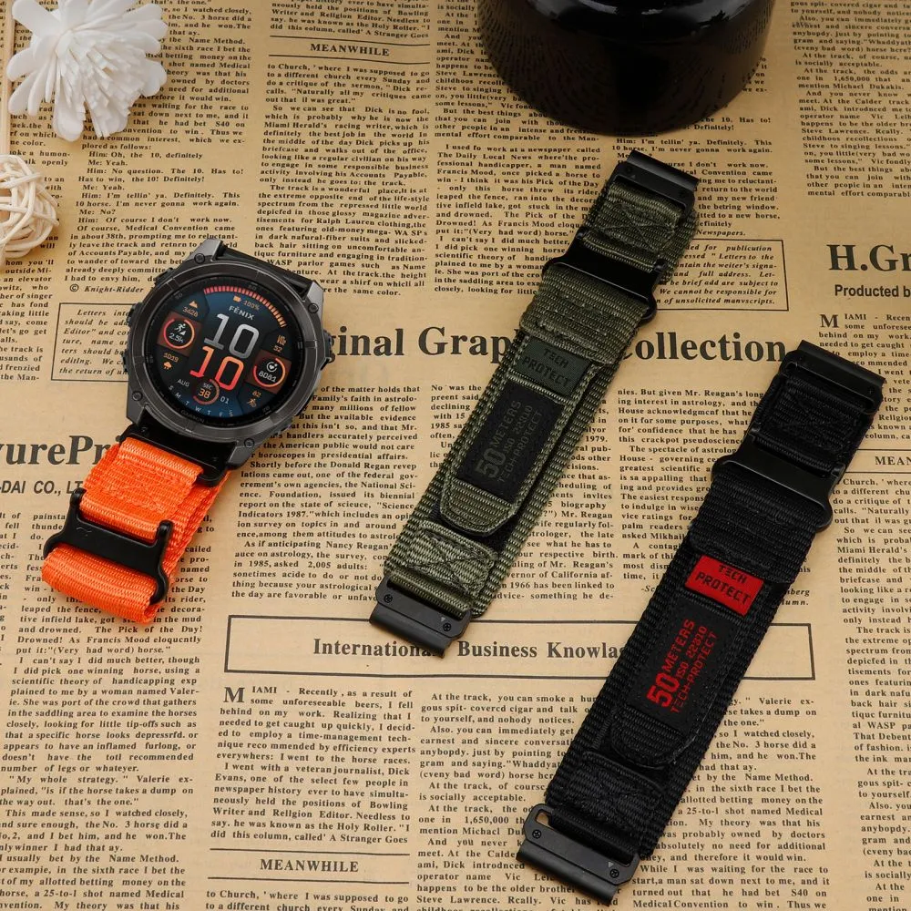 Garmin Fenix rihm roheline TECH-PROTECT SCOUT PRO 5X / PLUS 6X 7X 8 (51 MM)