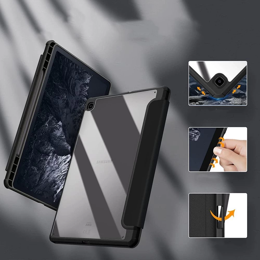 Samsung Galaxy Tab S6 Lite 10.4 (2022) tablet skal, fodral svart TECH-PROTECT Smart  Hybrid