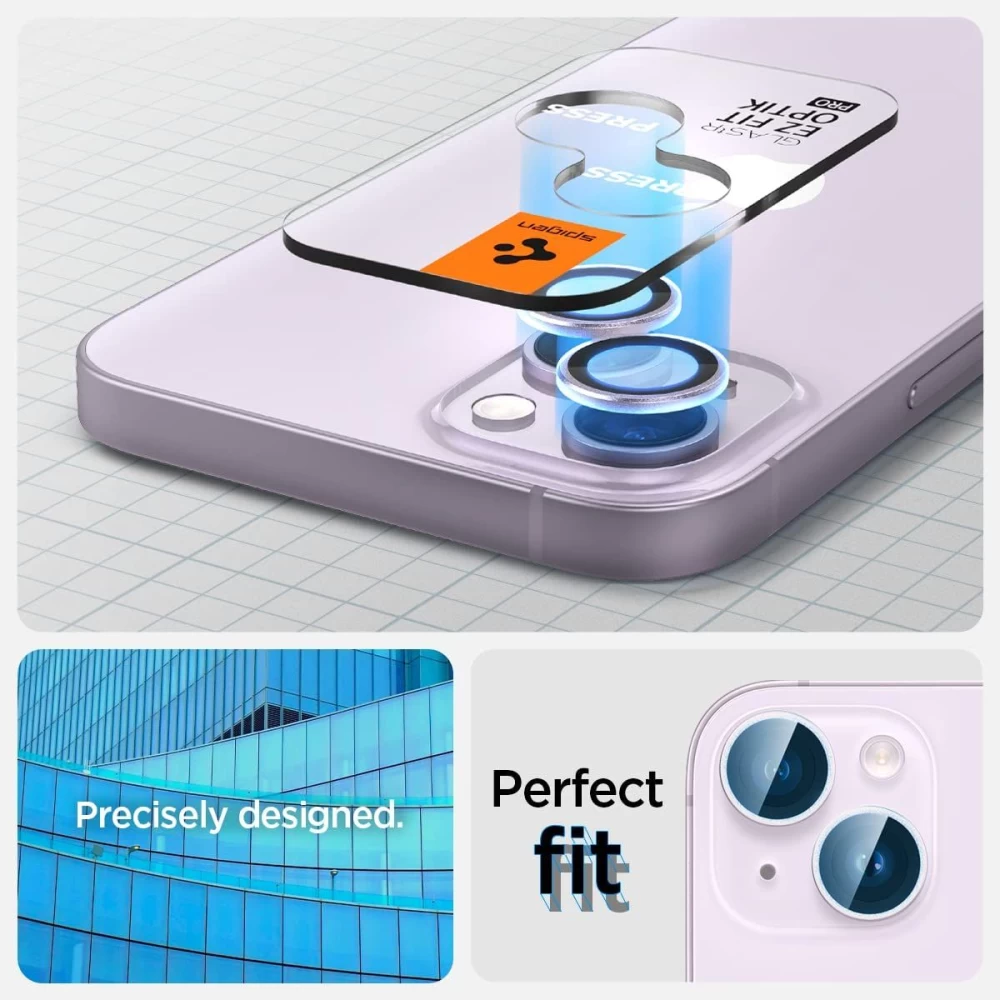 Apple iPhone 14 aizsargstikls  SPIGEN OPTIK.TR EZ FIT CAMERA PROTECTOR (2-pack)