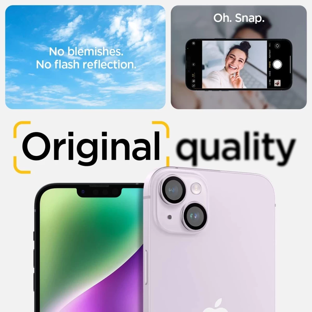 Apple iPhone 14 aizsargstikls  SPIGEN OPTIK.TR EZ FIT CAMERA PROTECTOR (2-pack)