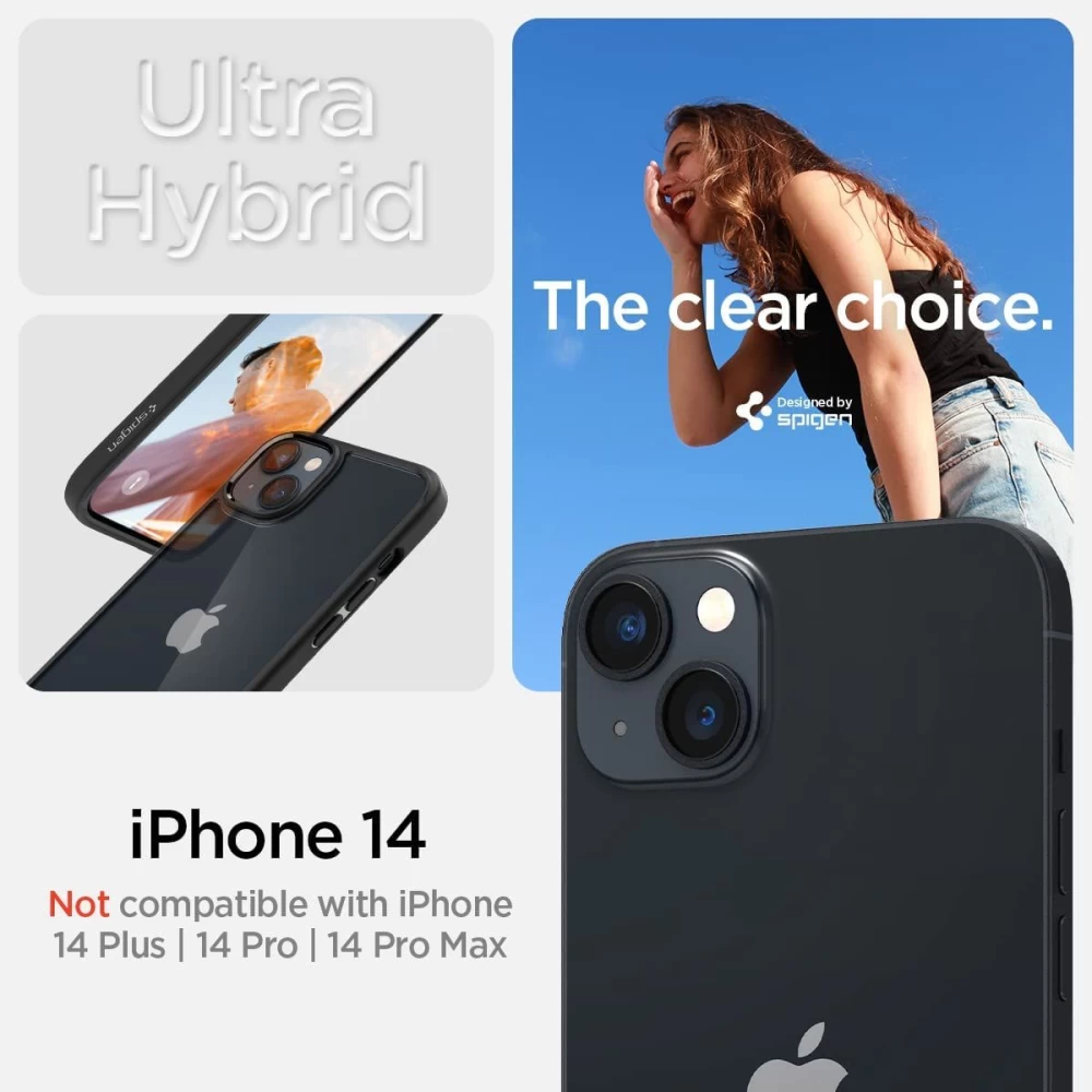 Apple iPhone 14 case transparent SPIGEN ULTRA HYBRID