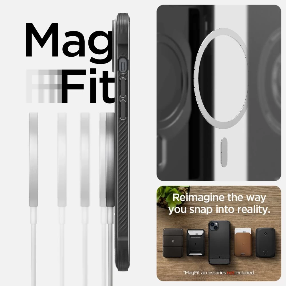 Apple iPhone 14 case black SPIGEN RUGGED ARMOR Mag Magsafe