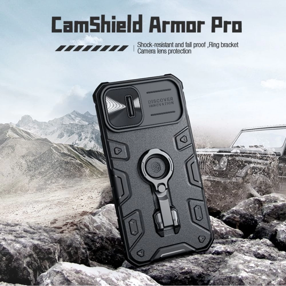 Apple iPhone 14 case black Nillkin CamShield Armor Pro