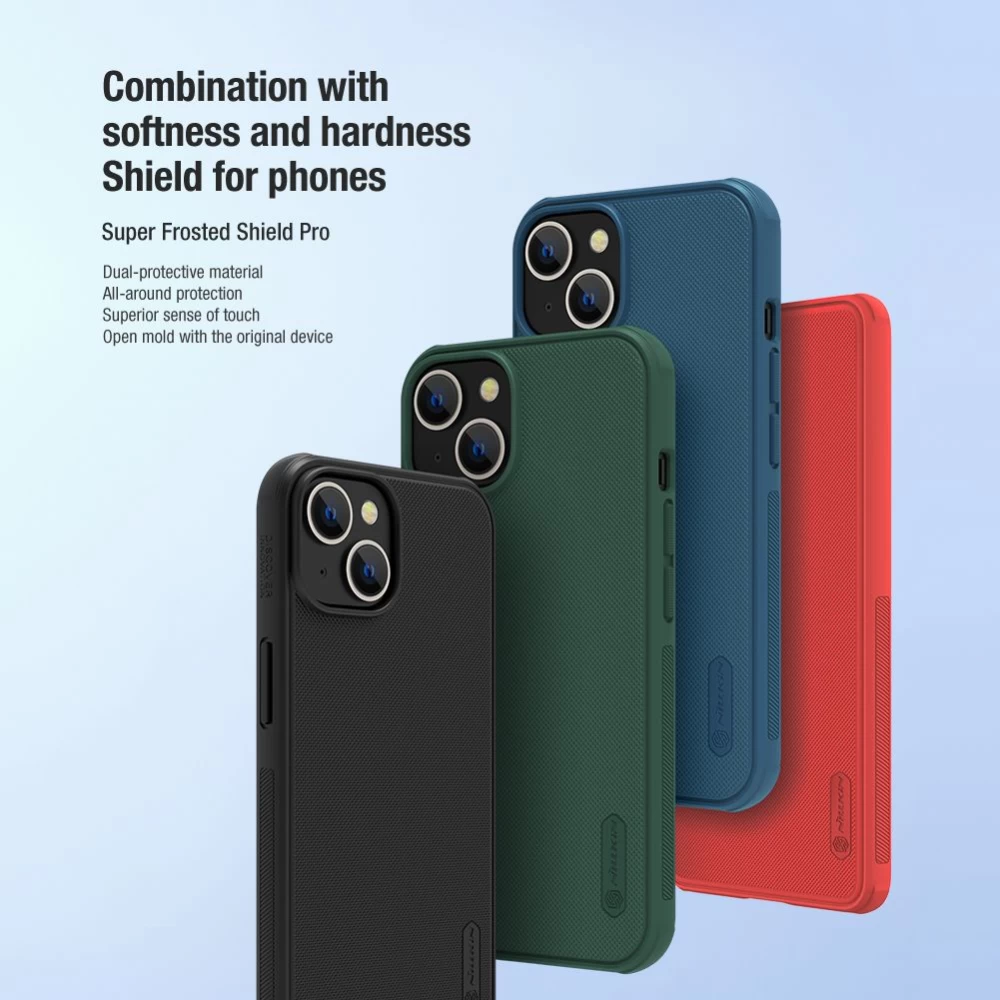 Apple iPhone 14 case green Nillkin Super Frosted Shield Pro