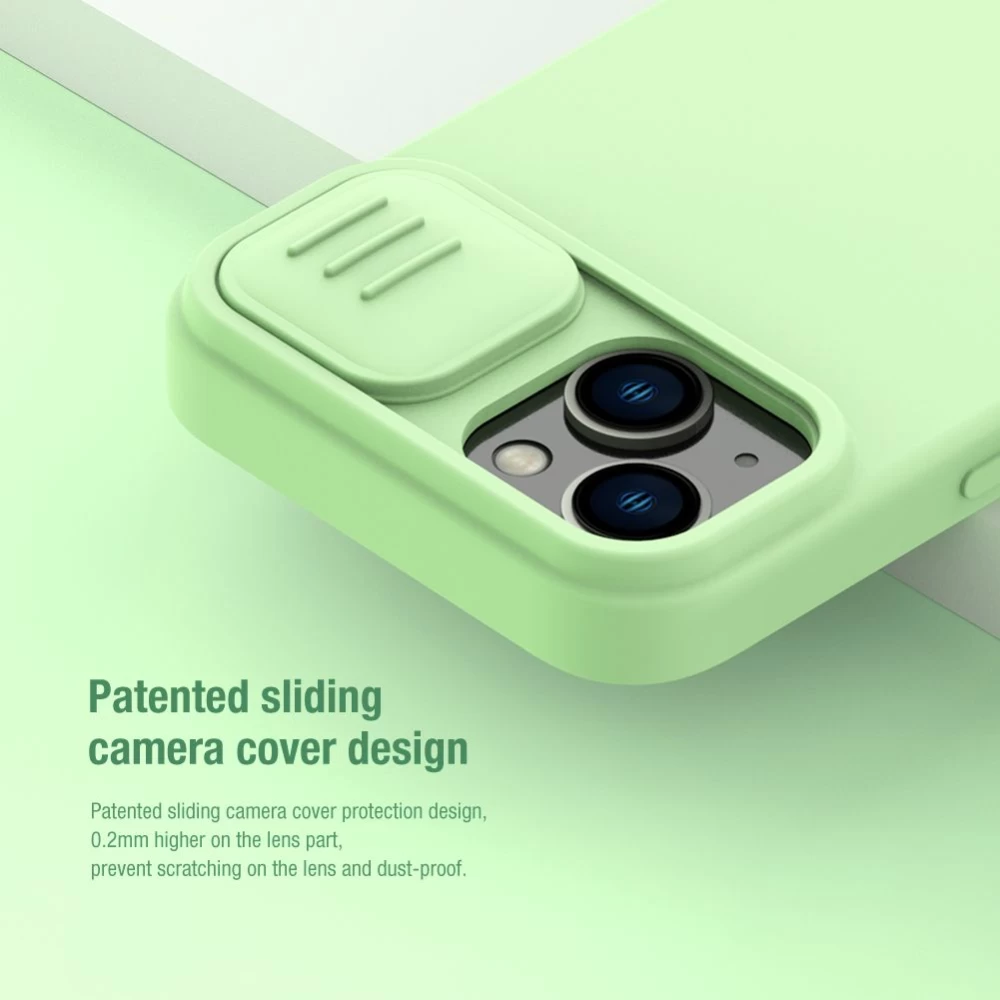 Apple iPhone 14 vāciņš zaļš Nillkin CamShield Silky Silicon
