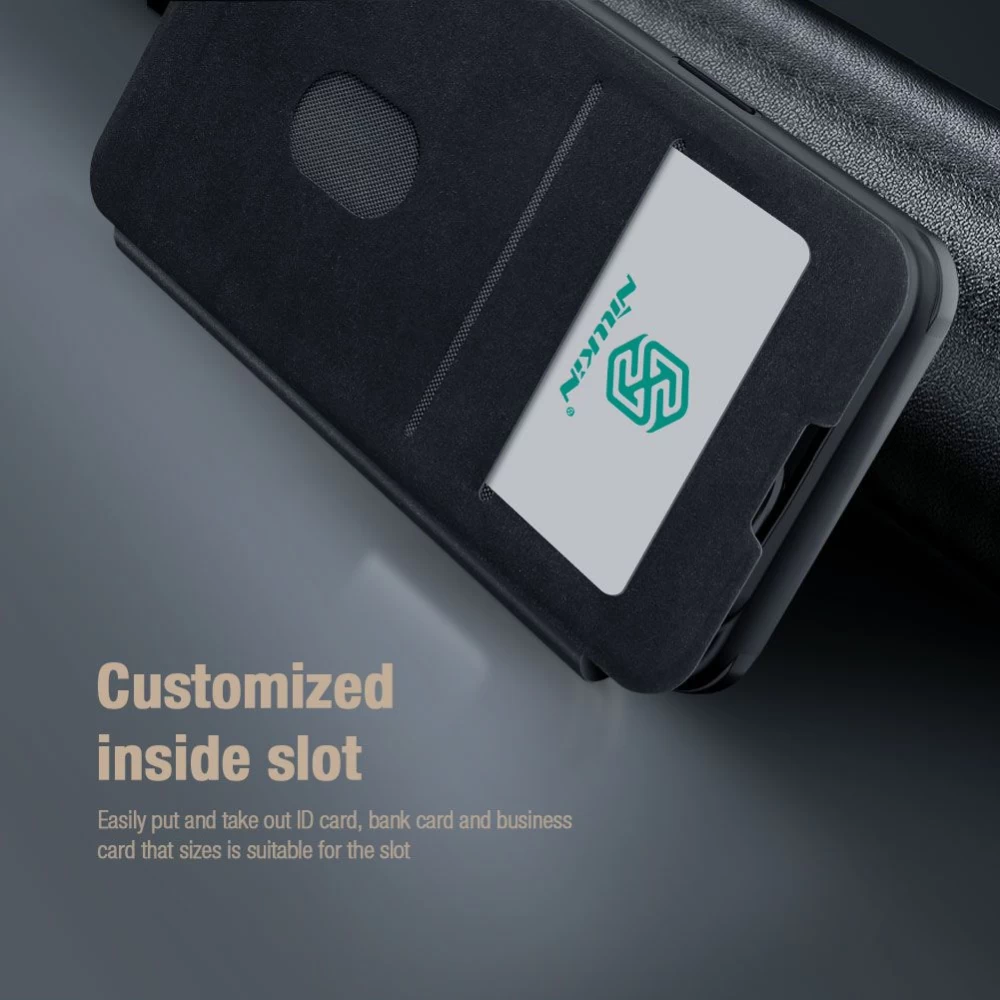 Apple iPhone 14 case green Nillkin Qin Pro Leather (Plain Version)