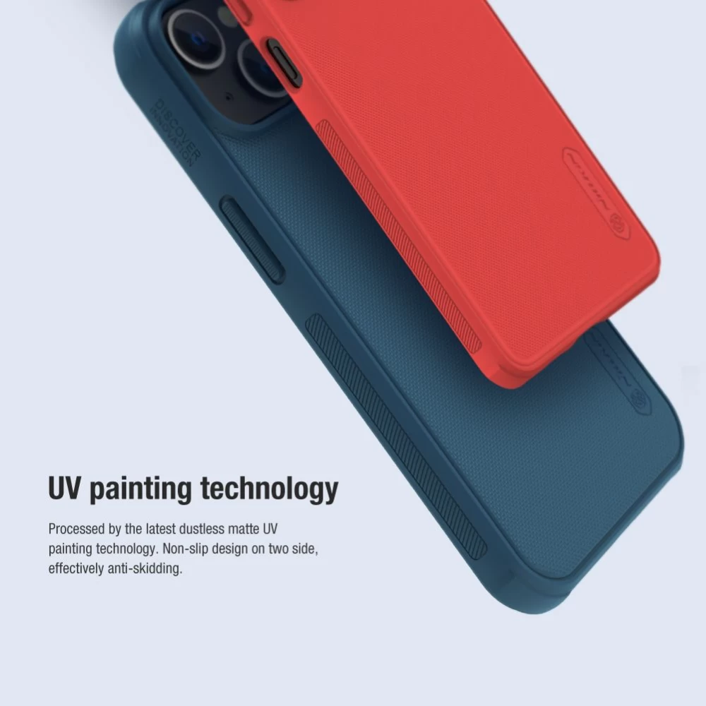 Apple iPhone 14 case blue Nillkin Super Frosted Shield Pro