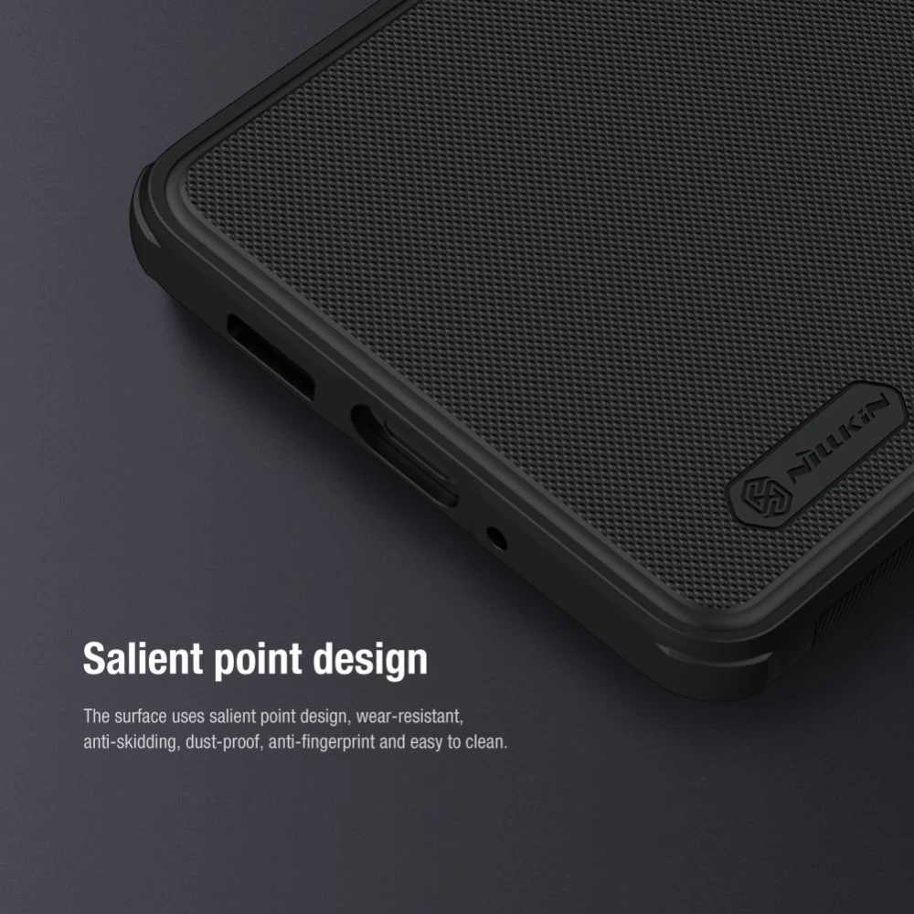 Apple iPhone 14 чехол синий Nillkin Super Frosted Shield Magnetic