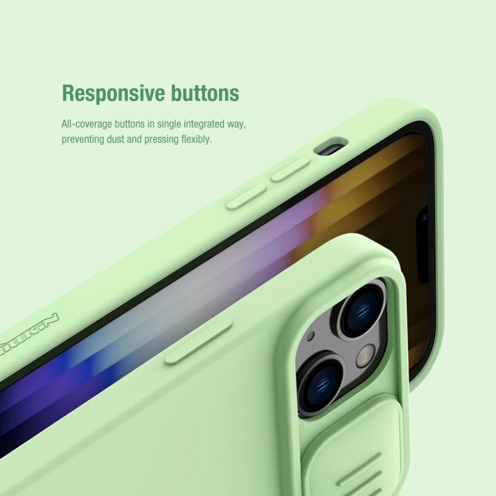 Apple iPhone 14 case blue Nillkin CamShield Silky Silicon
