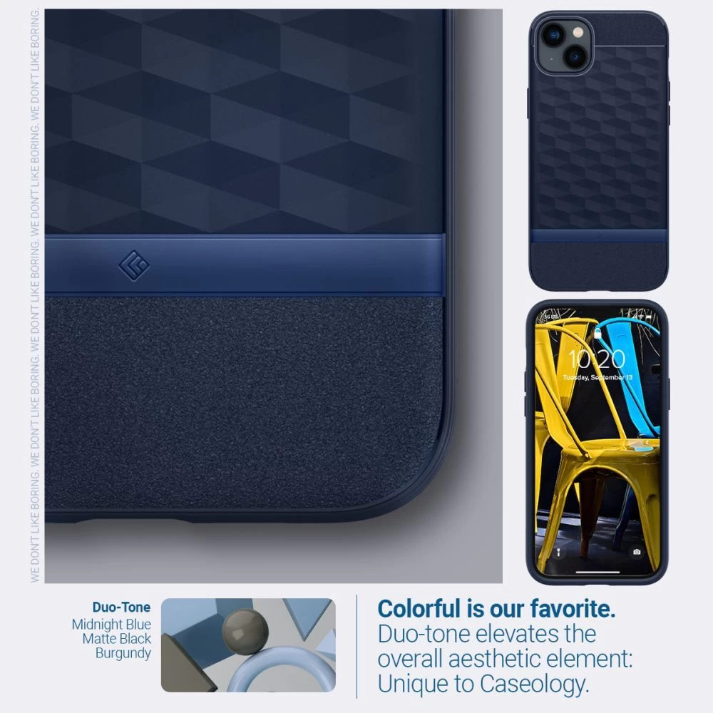 Apple iPhone 14 case blue CASEOLOGY Parallax Mag Magsafe