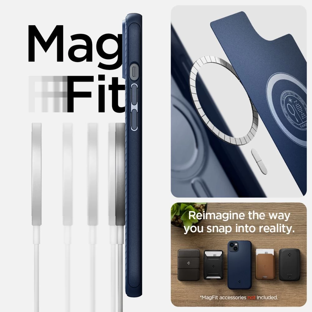Apple iPhone 14 case blue SPIGEN MAG ARMOR