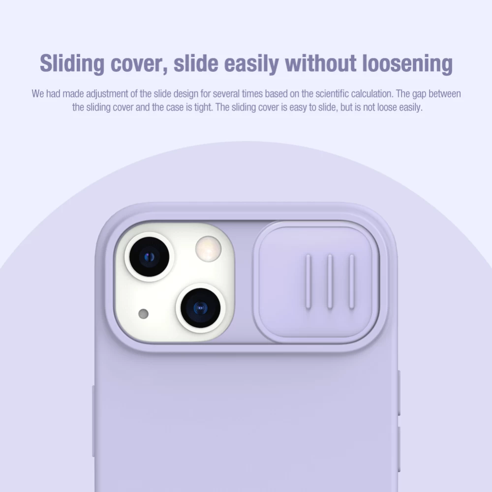 Apple iPhone 14 dėklas mėlyna Nillkin CamShield Silky Magnetic Silicon
