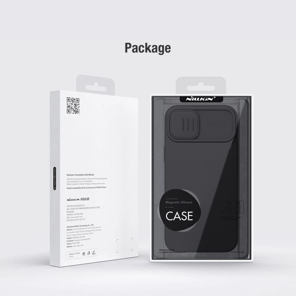 Apple iPhone 14 dėklas mėlyna Nillkin CamShield Silky Magnetic Silicon
