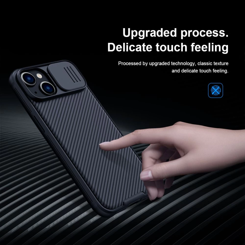 Apple iPhone 14 case blue Nillkin CamShield Pro Magnetic
