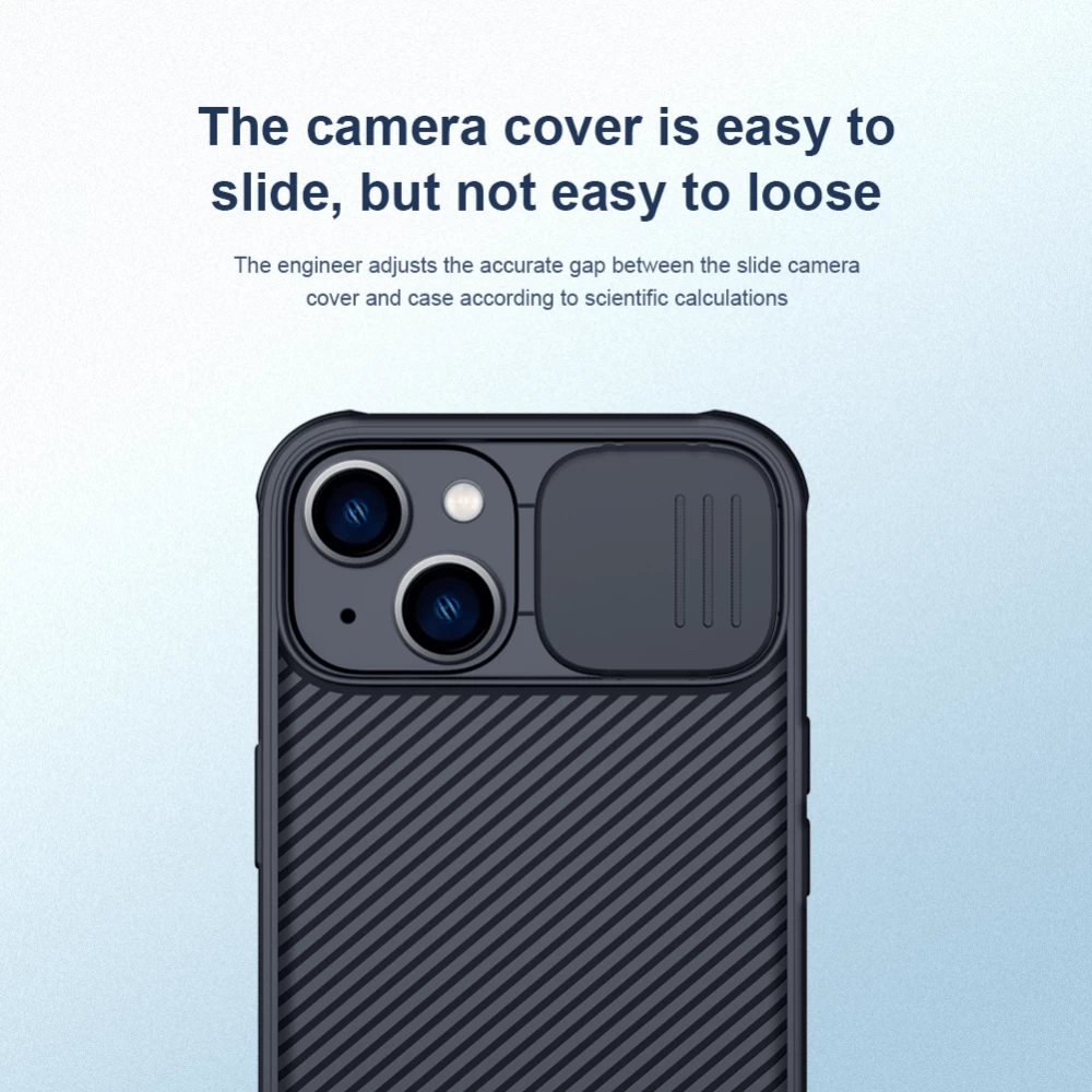 Apple iPhone 14 case blue Nillkin CamShield Pro Magnetic