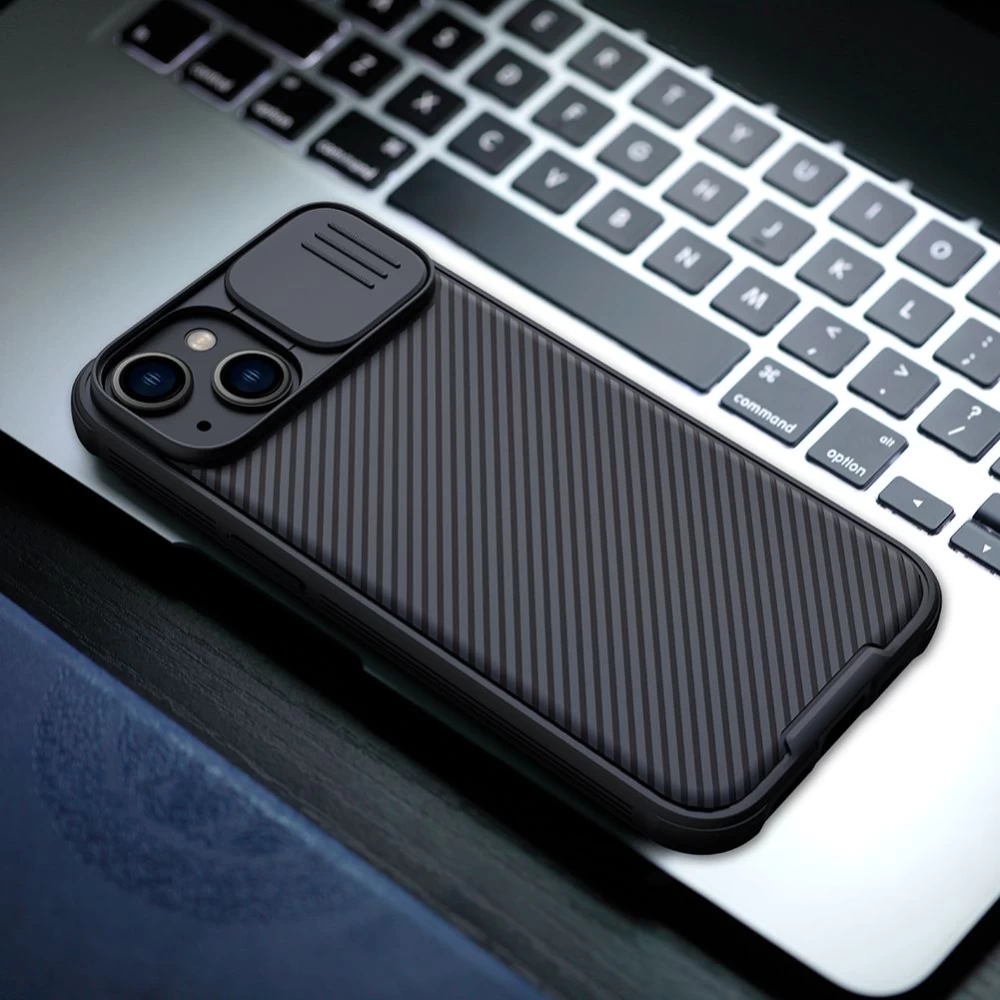 Apple iPhone 14 case blue Nillkin CamShield Pro Magnetic