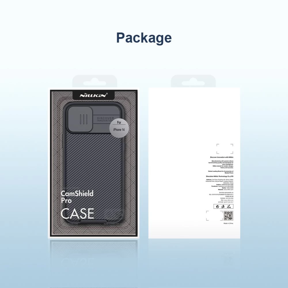Apple iPhone 14 case blue Nillkin CamShield Pro Magnetic