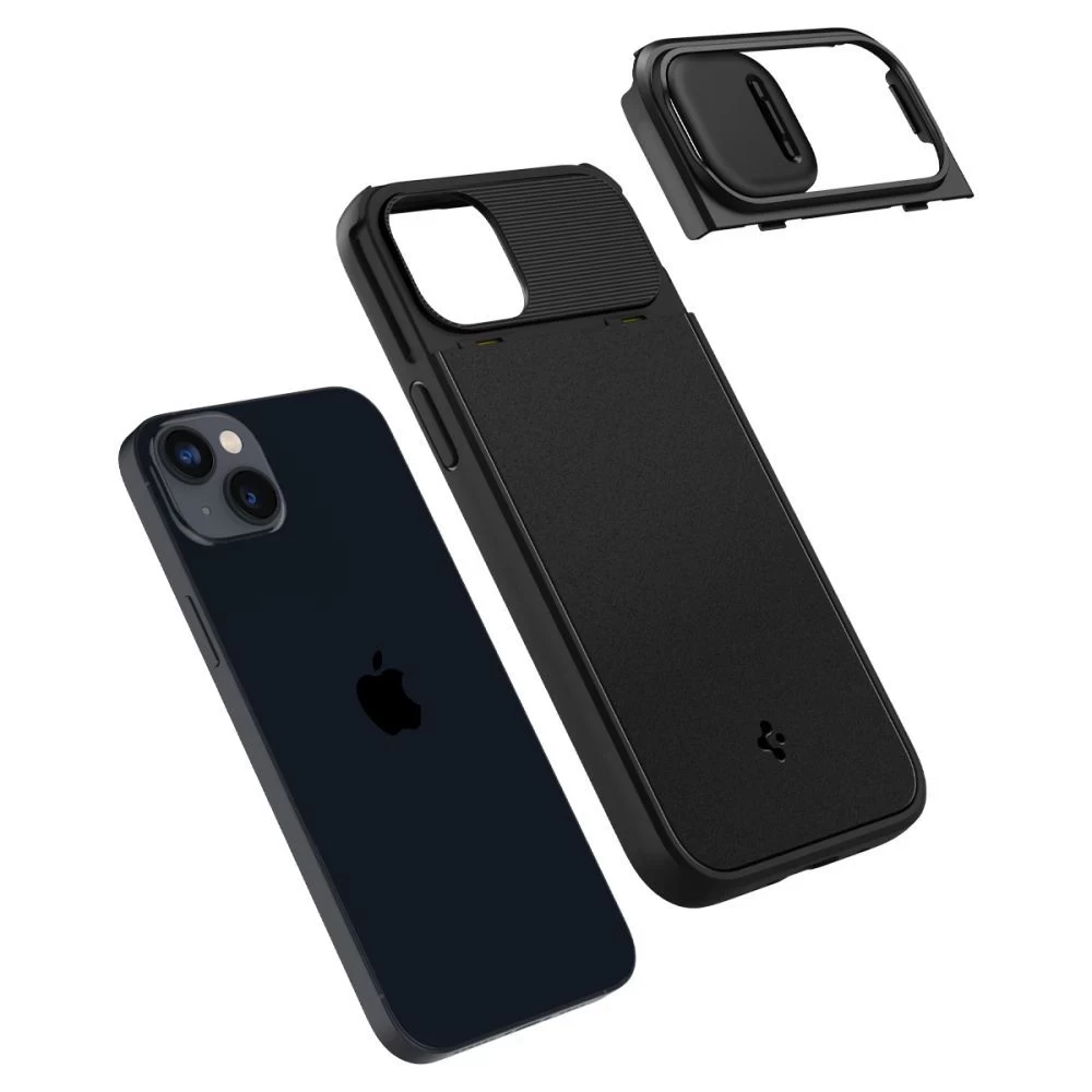 Apple iPhone 14 case black SPIGEN OPTIK ARMOR MAG MAGSAFE