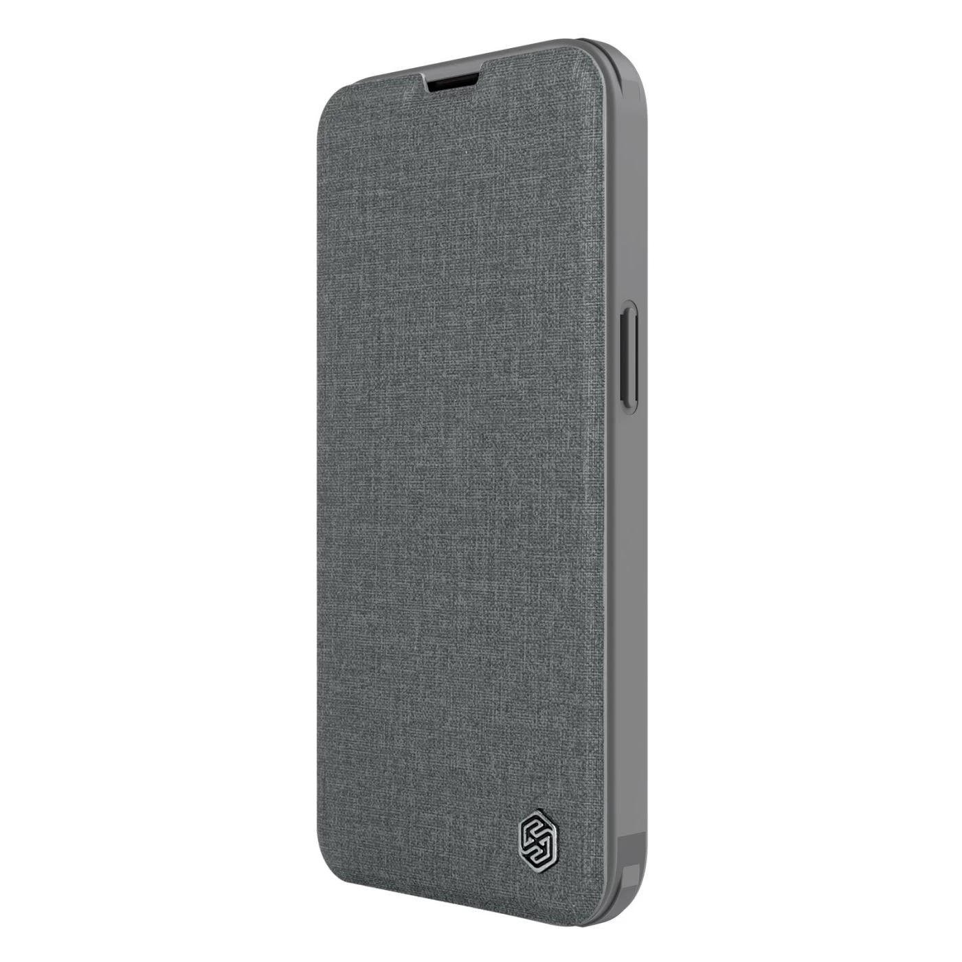 Apple iPhone 14 case gray Nillkin Qin Pro Leather (Cloth Version)