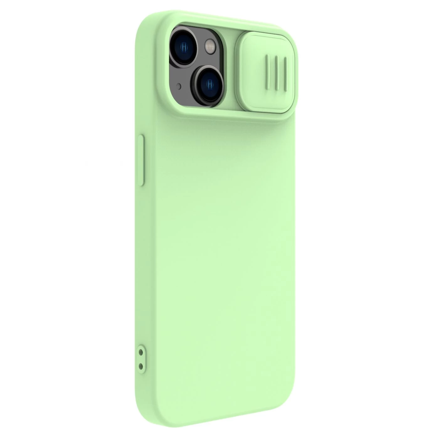 Apple iPhone 14 dėklas žalia Nillkin CamShield Silky Magnetic Silicon