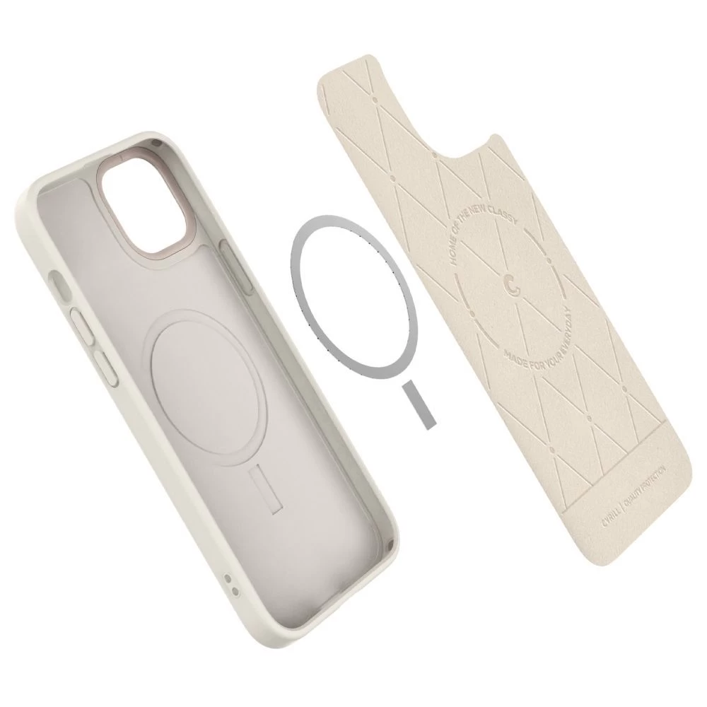 Apple iPhone 14 case ivory white SPIGEN CYRILL KAJUK MAG MAGSAFE