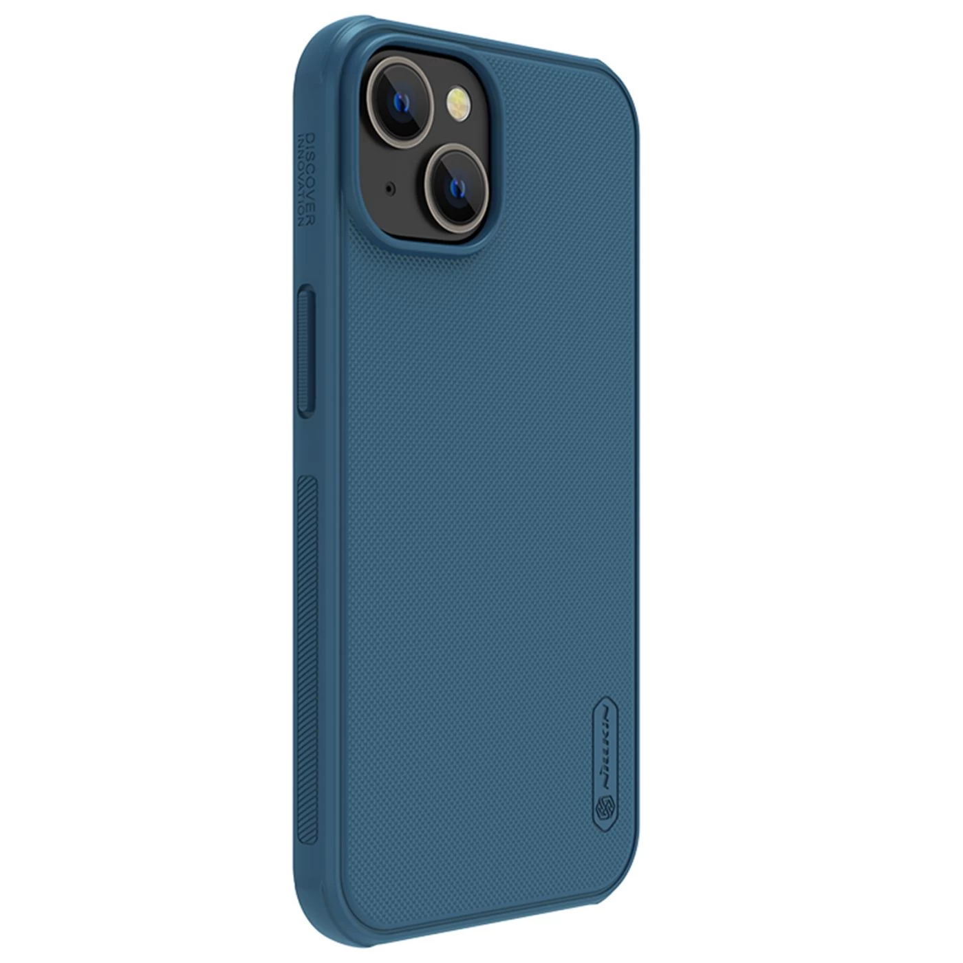 Apple iPhone 14 чехол синий Nillkin Super Frosted Shield Magnetic