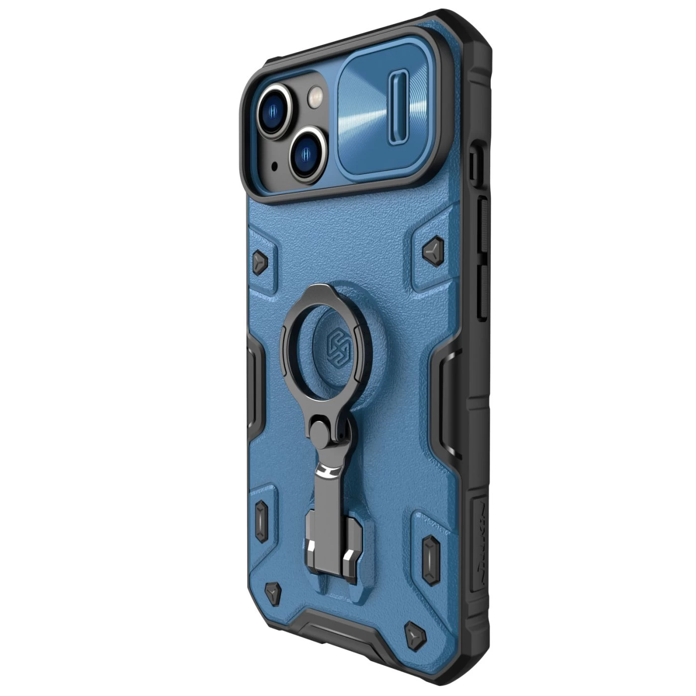 Apple iPhone 14 case blue Nillkin CamShield Armor Pro
