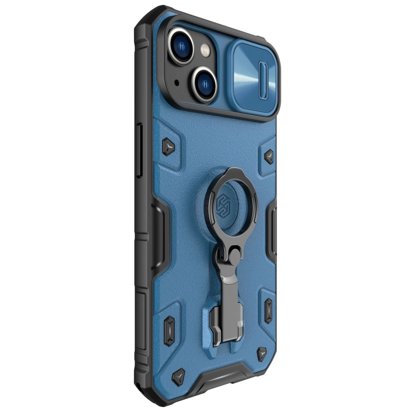 Apple iPhone 14 case blue Nillkin CamShield Armor Pro