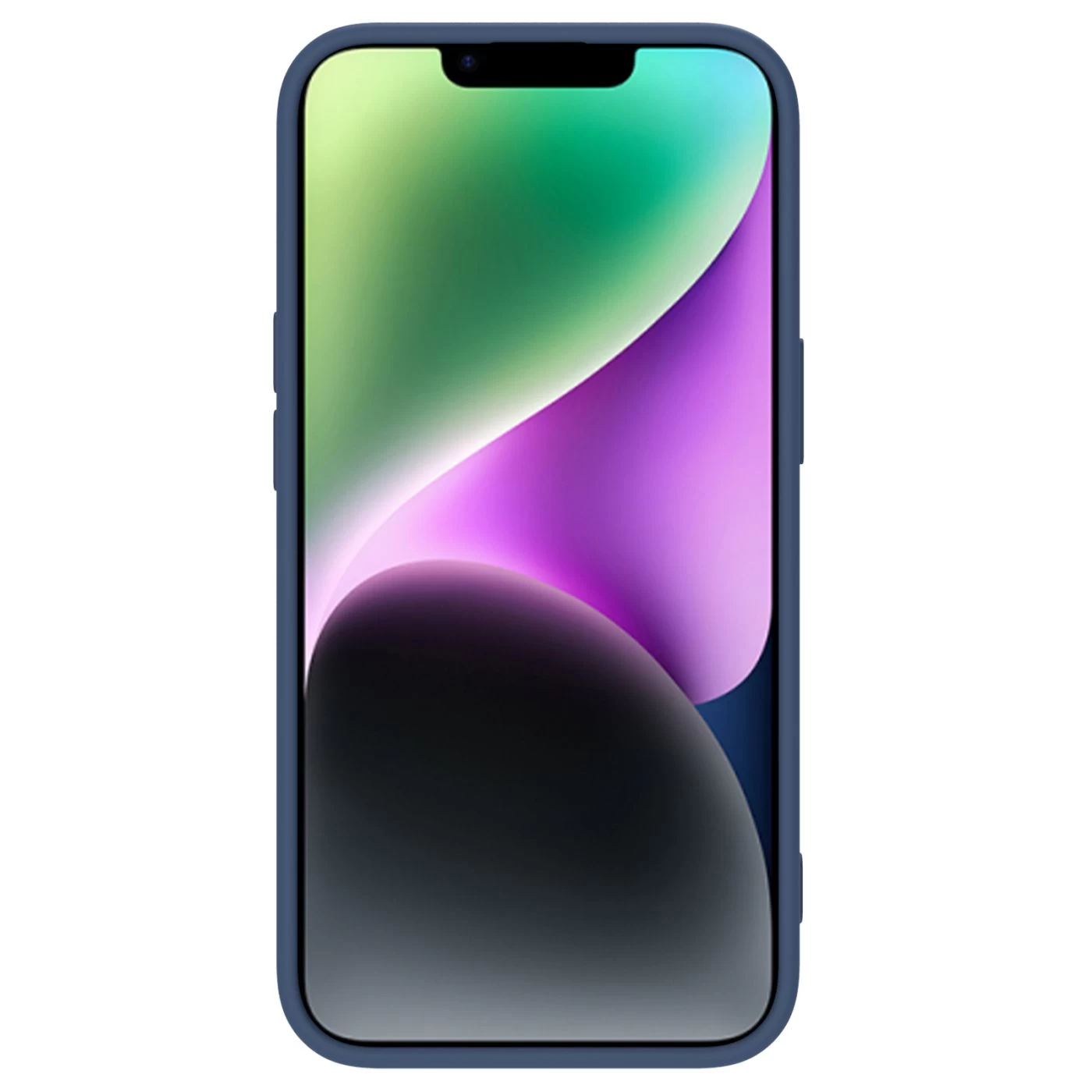 Apple iPhone 14 dėklas mėlyna Nillkin CamShield Silky Magnetic Silicon