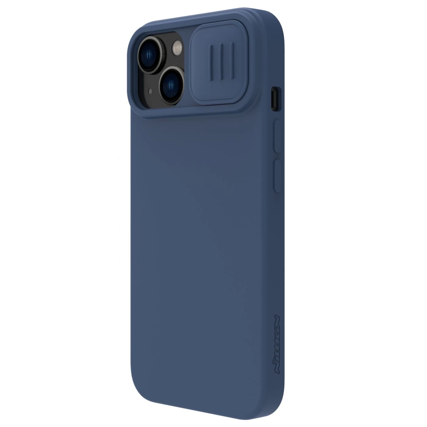 Apple iPhone 14 dėklas mėlyna Nillkin CamShield Silky Magnetic Silicon