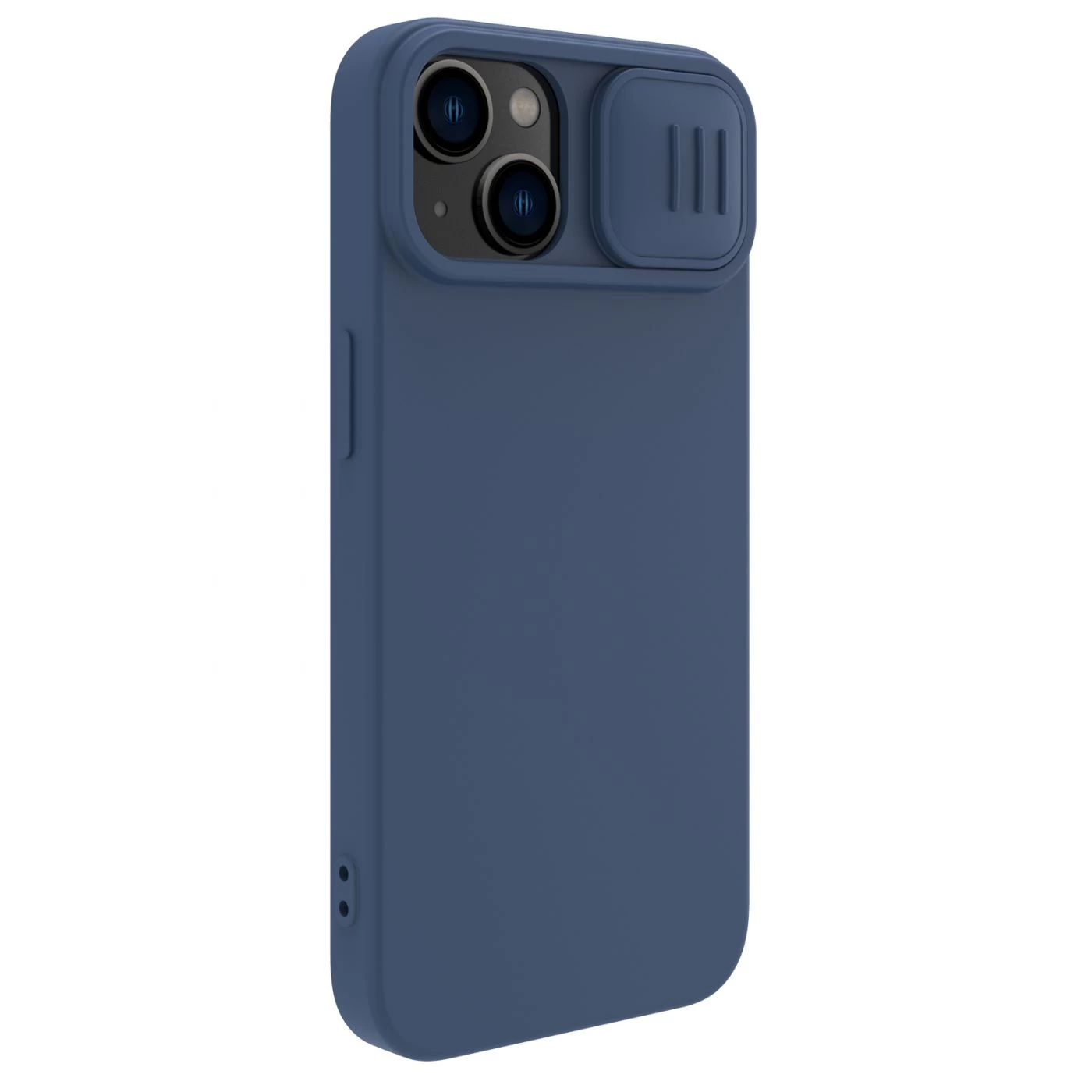 Apple iPhone 14 dėklas mėlyna Nillkin CamShield Silky Magnetic Silicon