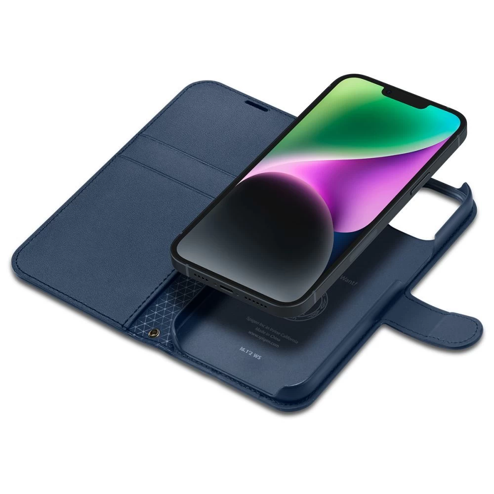 Apple iPhone 14 case blue SPIGEN WALLET S