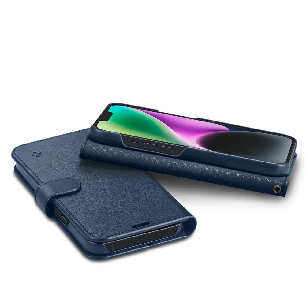 Apple iPhone 14 case blue SPIGEN WALLET S