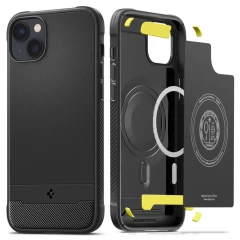 Apple iPhone 14 case black SPIGEN RUGGED ARMOR Mag Magsafe