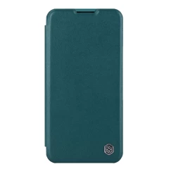 Apple iPhone 14 case green Nillkin Qin Pro Leather (Plain Version)