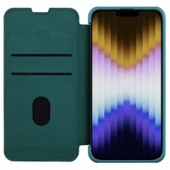 Apple iPhone 14 case green Nillkin Qin Pro Leather (Plain Version)