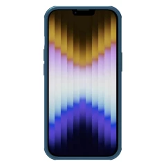 Apple iPhone 14 чехол синий Nillkin Super Frosted Shield Magnetic