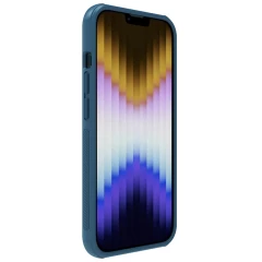 Apple iPhone 14 чехол синий Nillkin Super Frosted Shield Magnetic