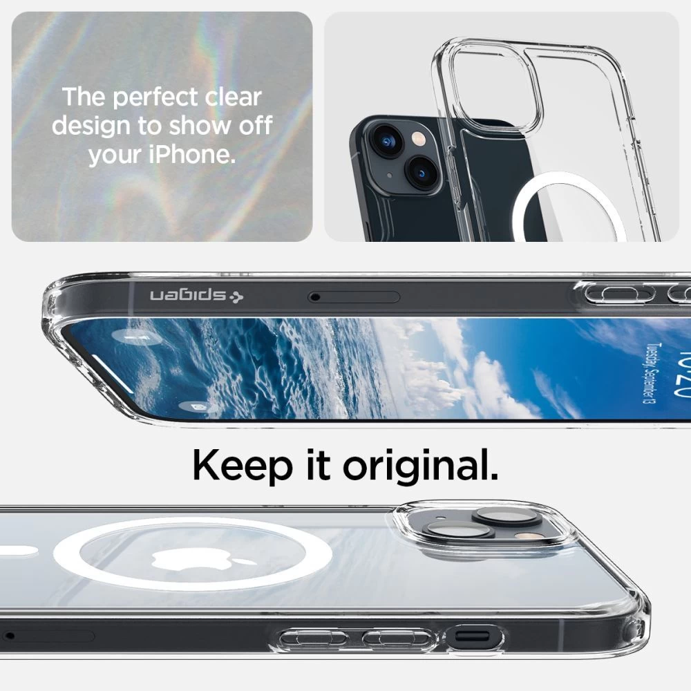Apple iPhone 14 Plus suojakuori valkoinen SPIGEN ULTRA HYBRID Mag Magsafe