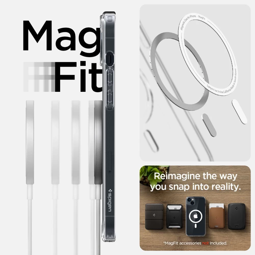 Apple iPhone 14 Plus suojakuori valkoinen SPIGEN ULTRA HYBRID Mag Magsafe