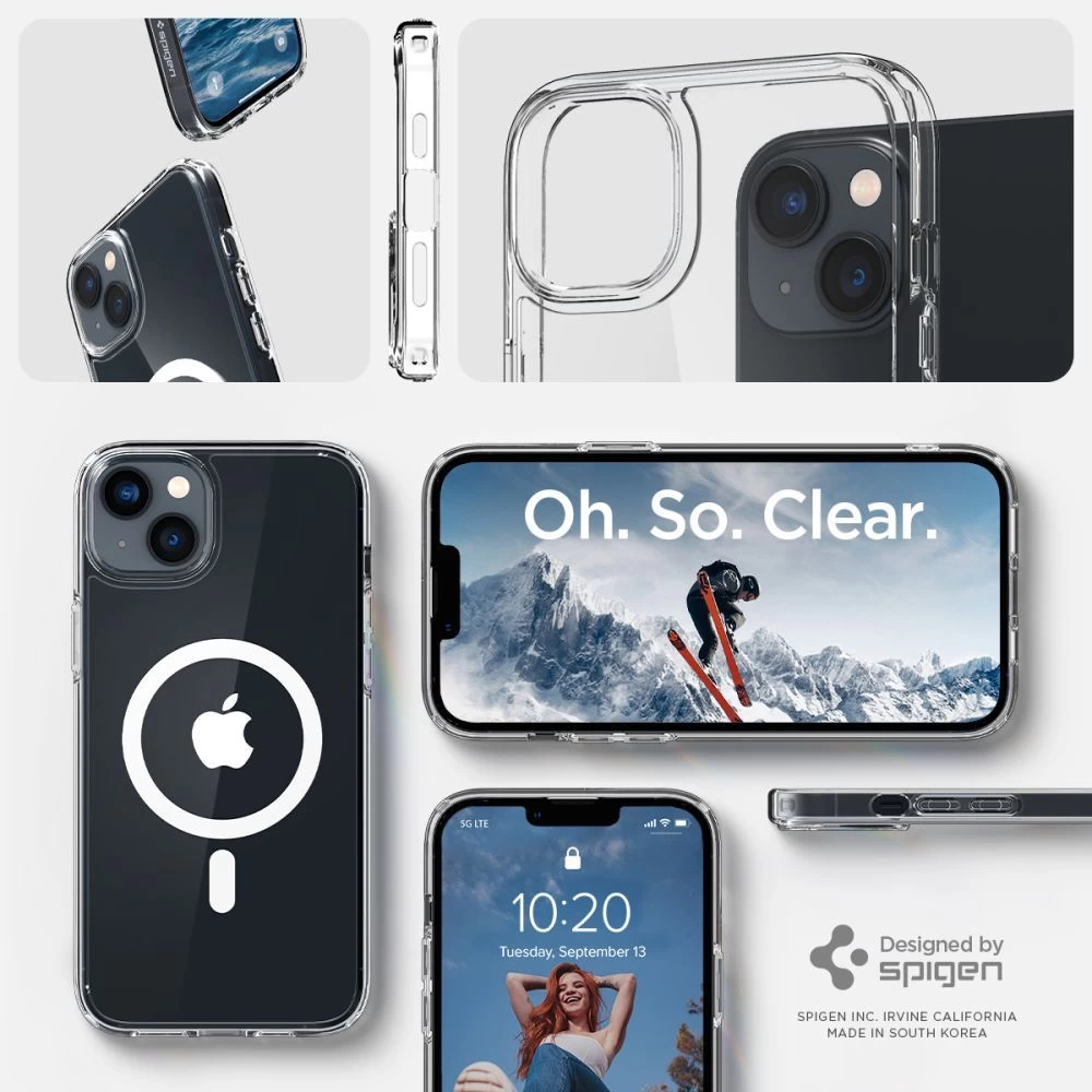 Apple iPhone 14 Plus suojakuori valkoinen SPIGEN ULTRA HYBRID Mag Magsafe