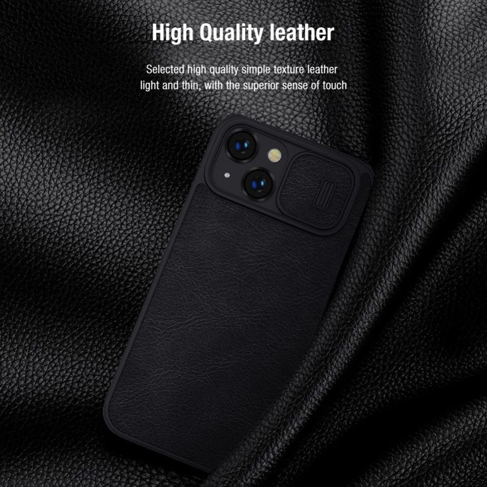 Apple iPhone 14 Plus чехол коричневый Nillkin Qin Pro Leather