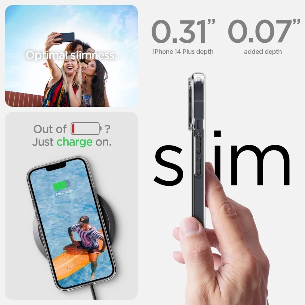 Apple iPhone 14 Plus ümbris läbipaistev SPIGEN LIQUID CRYSTAL