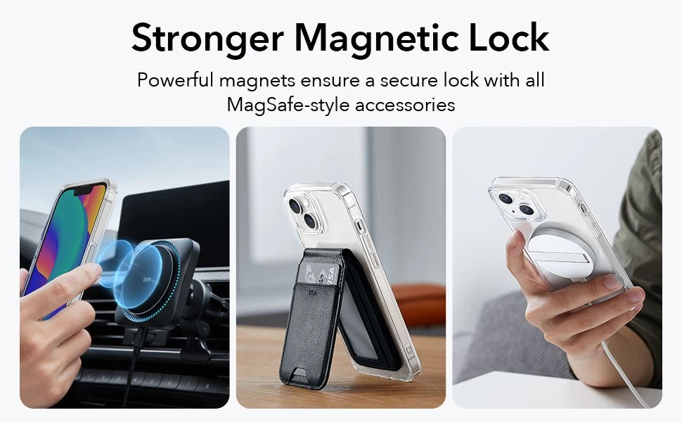 Apple iPhone 14 Plus case transparent ESR KRYSTEC™ HALOLOCK MAGSAFE