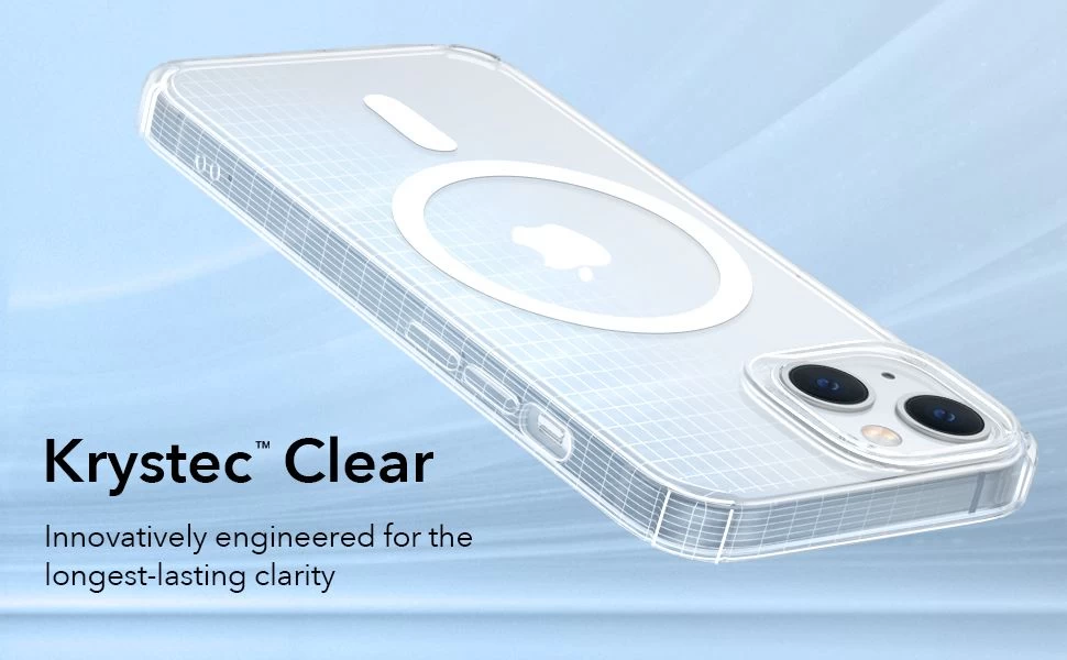 Apple iPhone 14 Plus case transparent ESR KRYSTEC™ HALOLOCK MAGSAFE