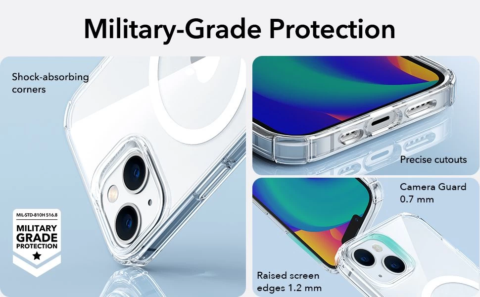 Apple iPhone 14 Plus case transparent ESR KRYSTEC™ HALOLOCK MAGSAFE