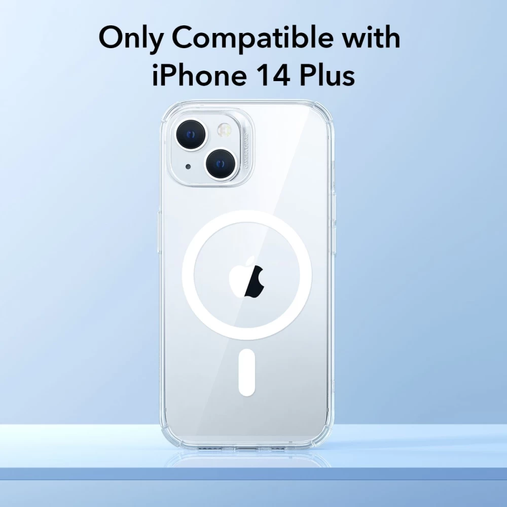 Apple iPhone 14 Plus case transparent ESR KRYSTEC™ HALOLOCK MAGSAFE