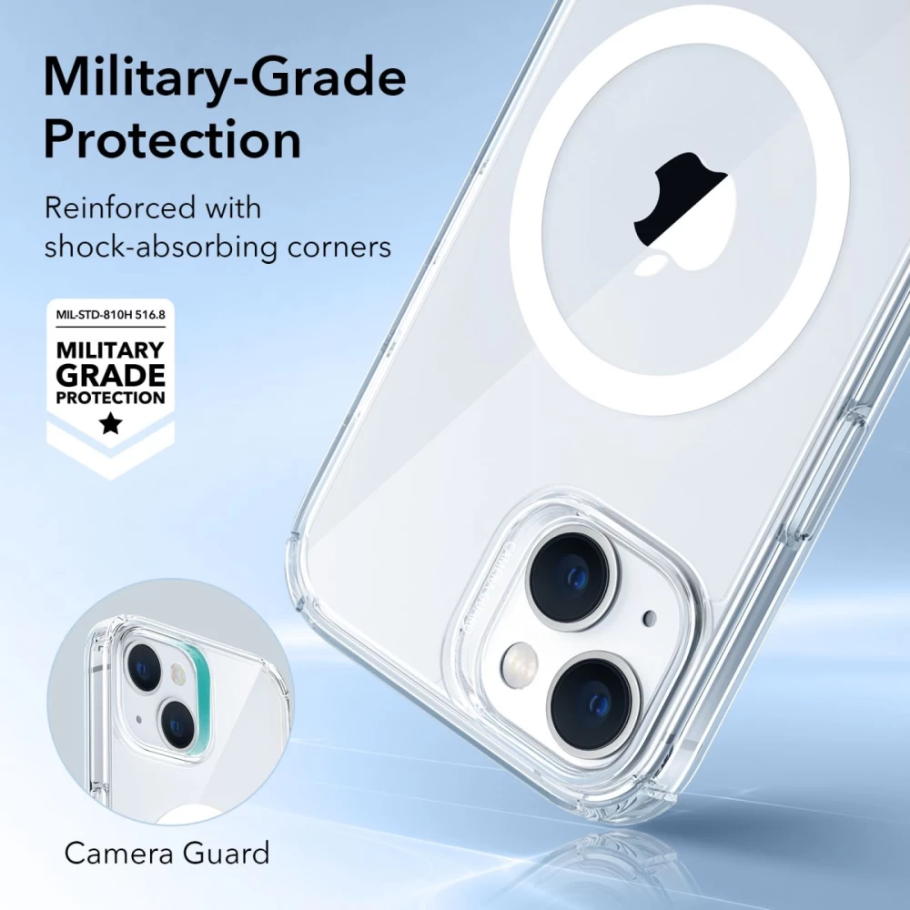 Apple iPhone 14 Plus case transparent ESR KRYSTEC™ HALOLOCK MAGSAFE